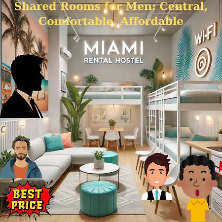 203 Miami Shared Rooms For Men Central Comfortable, Affordable Kültér fotó